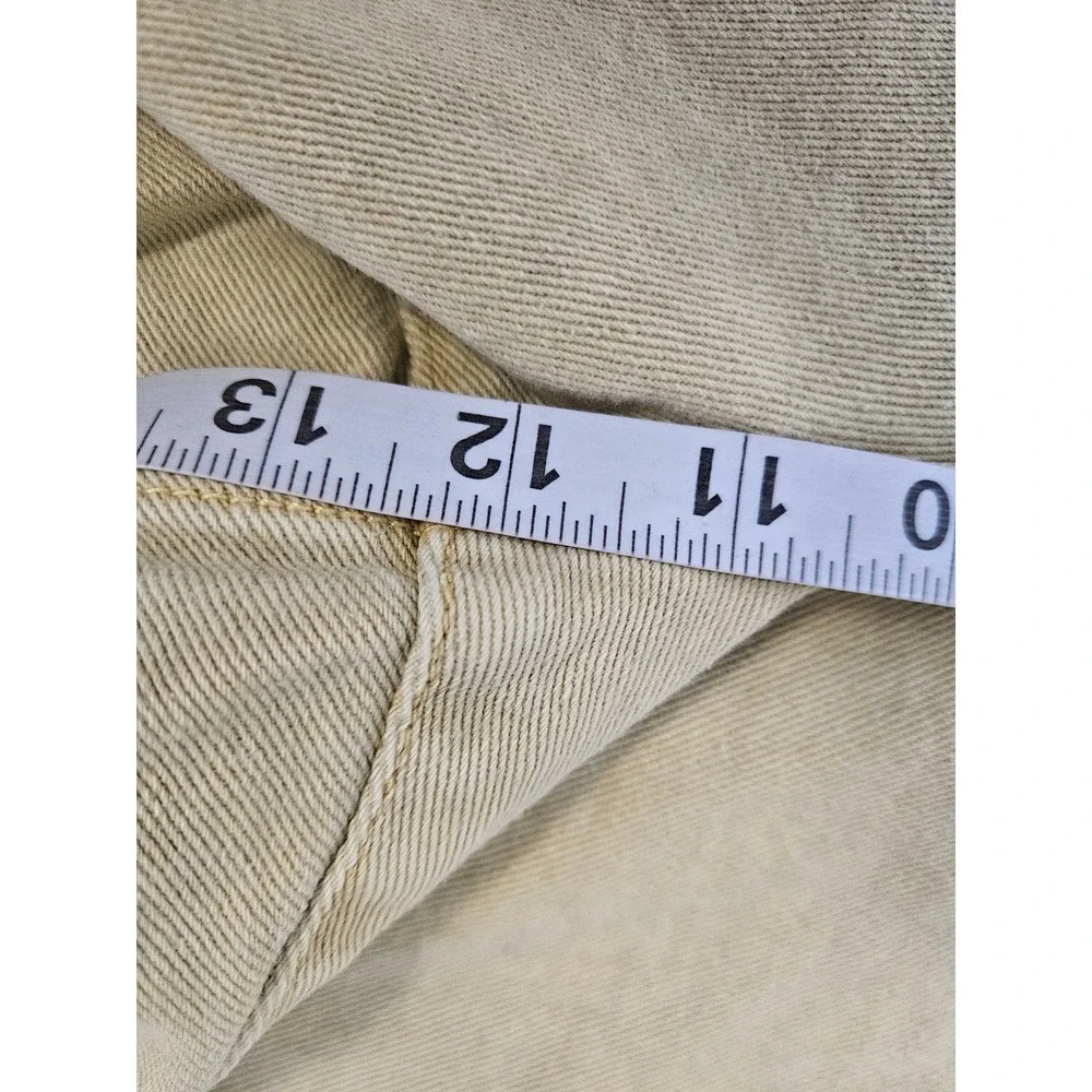 STS Blue Aubrey Mid Rise Yellow Raw Hem Shorts 35 Stretch‎ Denim
